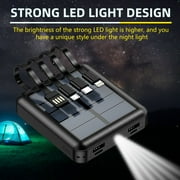 20000mAh Solar Power Bank Waterproof Emergency Solar Charger 4 USB Ports External Charger Power Bank for Cell Phone by DFITO,Black