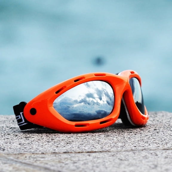 Vented Floating Jet Ski Goggles | Jettribe Orange Frame / Smoke Tint Lens