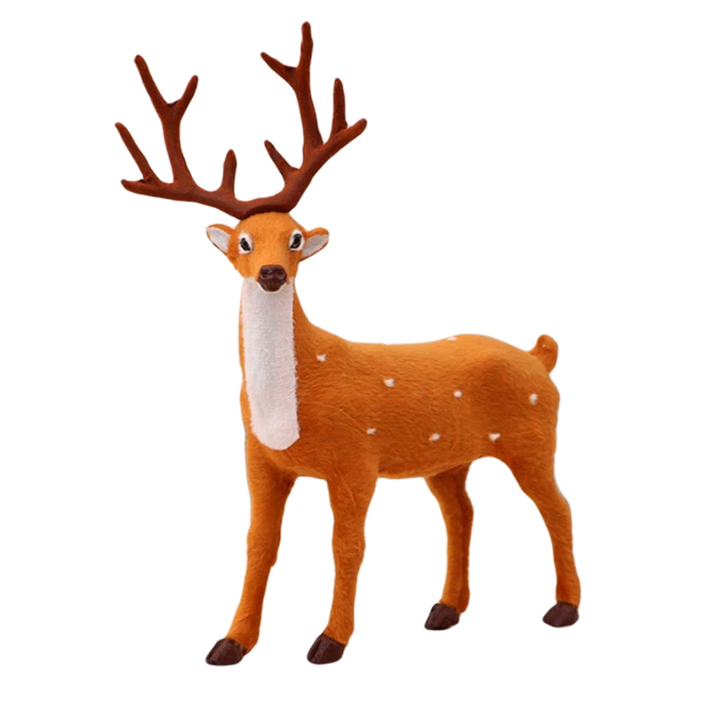 Mini Reindeer Plush Animal Sika Ornament Kids Toy Christmas Tree Deer Decors 