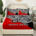 thumbnail image 4 of Motocross Rider Sheets Dirt Bike Sheet Set Extreme Sports Cross Bike Racer Bed Sheets Set for Men Youth, Cool Sports Motorbike Rider Top Fitted Sheet Full Size, 4 of 5