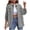 *1-Gray, variant on Women's Oversized Washed Denim Jacket , Breathable Button Down Shacket For Women,Ladies' Frayed Hem Jean Coat with Pockets,Green,S-2XL