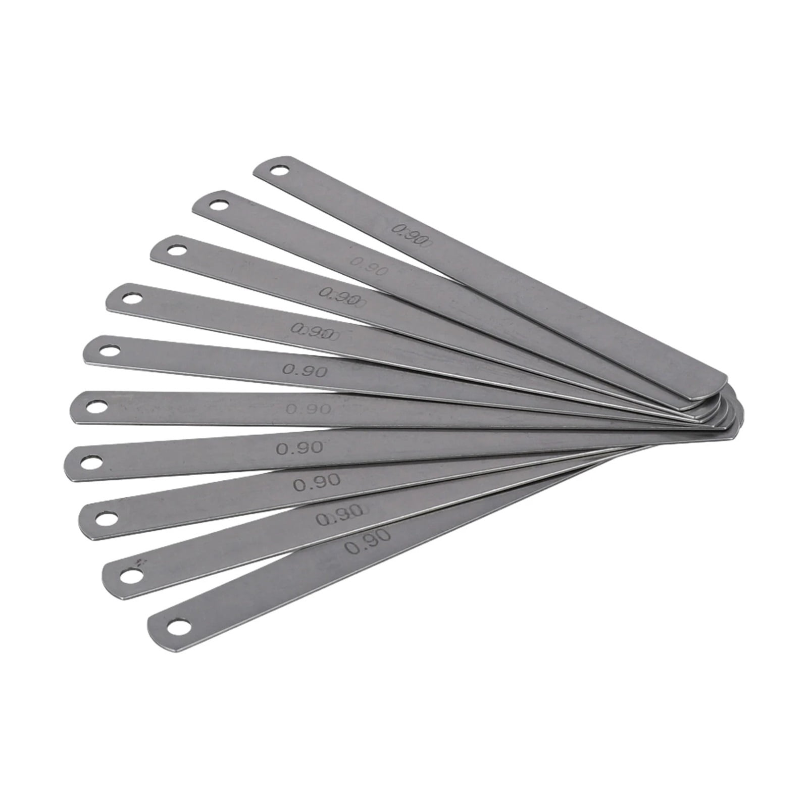 10 Blades Metric Steel Feeler Gauge 0.9mm Thickness Filler Gauge Offset Valves For Measuring Valve Clearances Guitar Setup ,Easy Identification