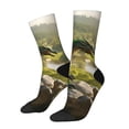 thumbnail image 1 of Balery Deep Forest Stone Green Dragon Calcetas Largas con Estampado para Hombre y Mujer – Suaves y Transpirables, Talla Única (US 5-11), 1 of 6