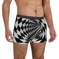 thumbnail image 4 of Cauagu 3D Vortex Illusion Print Boxer Briefs for Men,Comfortable Breathable Men's Underwear Moisture Wicking Underpants -Large, 4 of 8