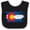 Black and White, variant on Inktastic Colorado Flag Distressed Look Boys or Girls Baby Bib