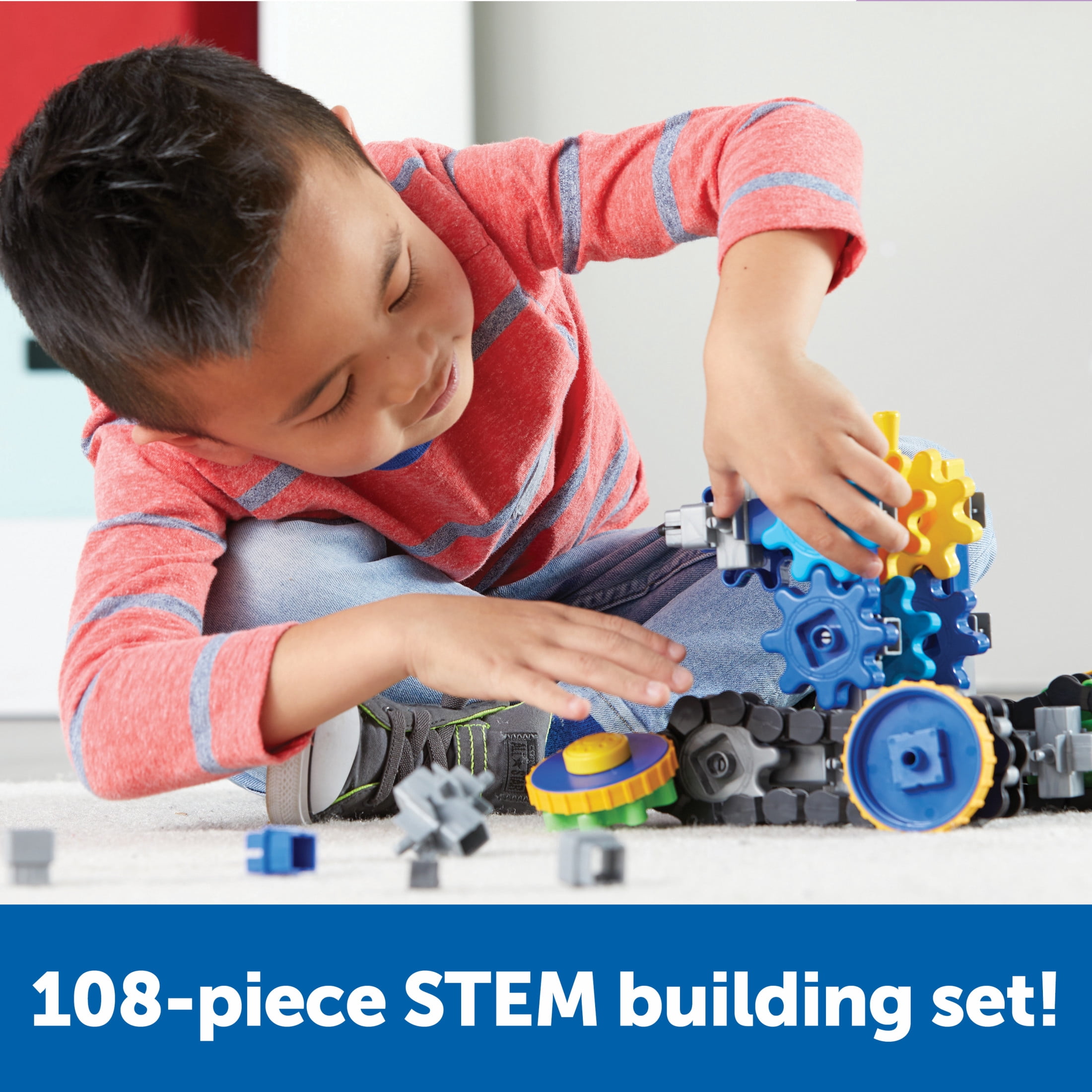 Learning Resources Gears! Gears! Gears! TreadMobiles, STEM Building Set, Ages 5+