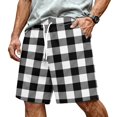 thumbnail image 2 of Satingcolo Men's Soft Daily Wear Shorts Elastic Mid Waist Summer Fall Outfits Jogging Athletic Shorts Work Out Trunks With Pockets Black S, 2 of 4