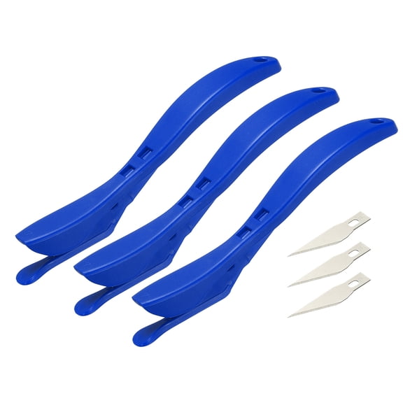 Uxcell 3Pack Wrapping Paper Cutter, Safety Sliding Gift Wrap Cutter Tool for Wrapping Paper Vinyl Window Christmas Presents Craft Making, Blue