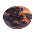 thumbnail image 1 of Balery Puppy Lying On A Cloud Fundas de asiento para taburete de bar redondo de tela de terciopelo ajustables que protegen de arañazos y manchas para sillas de 14 a 17 pulgadas.-12 inch, 1 of 7