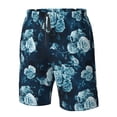 thumbnail image 4 of Balery Ink Rose Traje de Baño Estilo Hawaiano para Hombre, Shorts de Secado Rápido con Bolsillos-XX-Large, 4 of 6