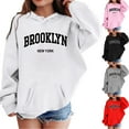 thumbnail image 5 of SGMVNU Boys Girls Hoodies 3-4 Years Red Hoodies for Girls Cute Long Sleeve Letter Print Hooded Sweatshirts Pullover Tops with Pockets, Trendy Y2K Fall Clothes, 5 of 5