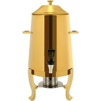 3.43 Gallon Hot Beverage Dispenser, Stainless Steel Gold Coffee Urn Chafer, Hot Drinks Dispenser for Milk Coffee Tea Water Juice - Parties Event Buffet Catering, Alcohol Heating