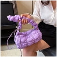 thumbnail image 3 of Bolso de hombro para mujer Cloud Crossbody Bag plisado cilíndrico Underarm Bag (púrpura), 3 of 7