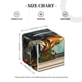 thumbnail image 4 of Lsque Skeleton Chef BBQ Scene Printed Tissue Box Cover Holder, Facial Paper Organizer Dispenser,Square with Bottom Belt, PVC Leather Decorative Organizer, 4 of 8