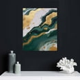 thumbnail image 4 of Emerald Green Abstract Marble Modern Trendy Canvas Print Wall Art Gold Foil Artwork for Walls Green Gold and White Abstract Picture Abstract Marble Painting Green Marble Poster, 4 of 4