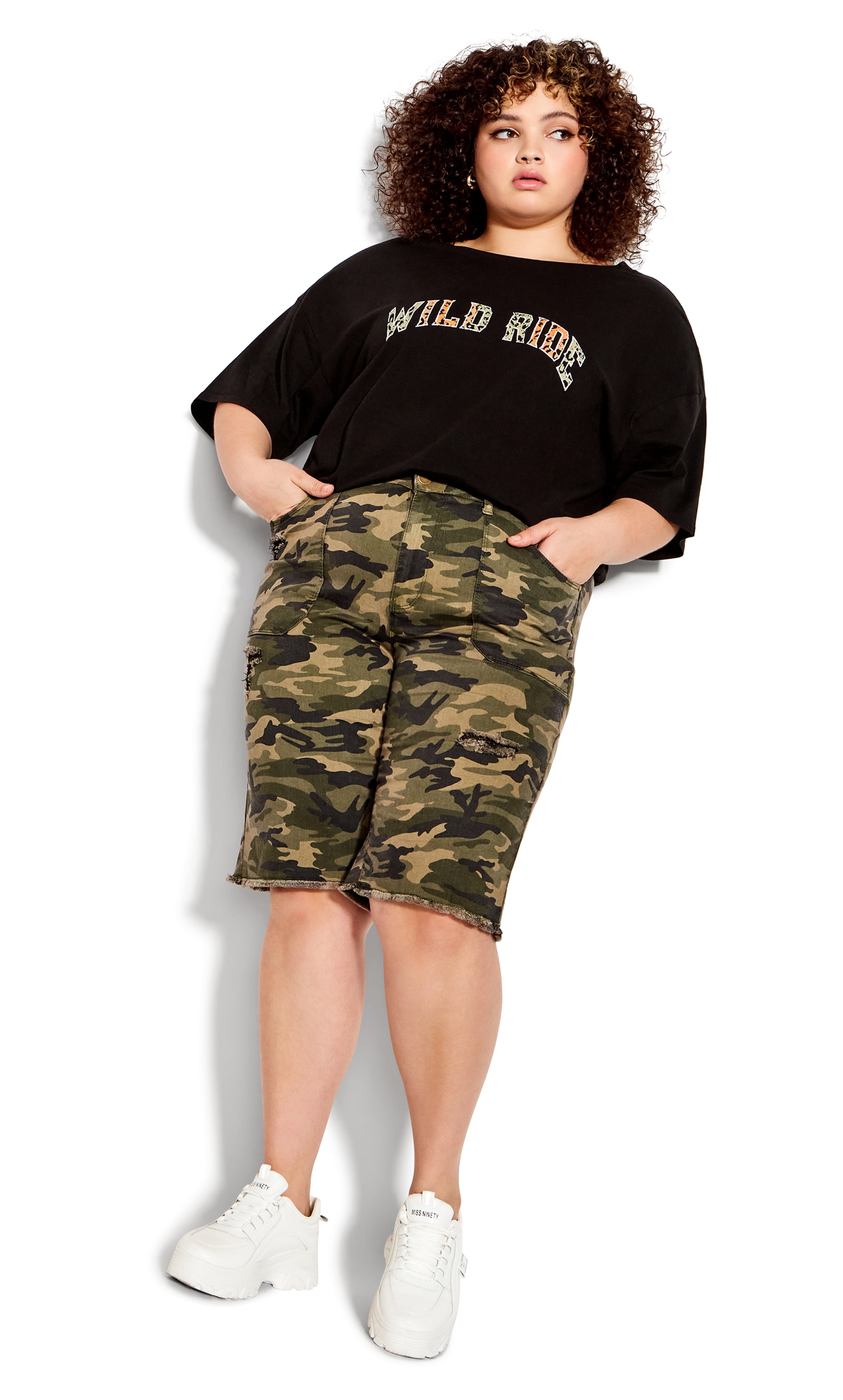 Carla Camo Shorts - Khaki - Walmart 
