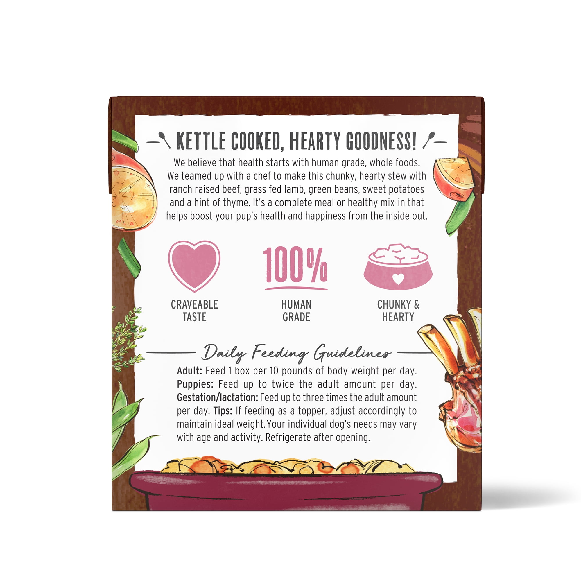 The Honest Kitchen One Pot Stews: Braised Beef & Lamb Stew with Green Beans & Sweet Potatoes Wet Dog Food, 10.5 oz x1