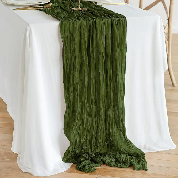 10ft Cheesecloth Table Runner Green Gauze Table Runner Table Centerpiece 10ft Cheesecloth Table Runner