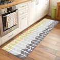 thumbnail image 3 of Area Rug 2x6ft Herringbone Pattern Carpets Indoor Floor Area Mat Washable Entrance Mat Rugs for Living Room Dining Room Kitchen Bedroom, Vintage Yellow Ombre Grey Sofa Throw Carpet, 3 of 9