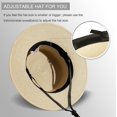 thumbnail image 4 of Sun Hats for Women Wide Brim Straw Boater Hat Foldable Packable Beach Hat for Summer Fit Size 6 8/7-7 1/4, 4 of 5