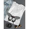 thumbnail image 3 of Cool Grunge Gray Butterfly T-Shirt Women -Image by Shutterstock, Female Medium, 3 of 4