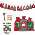 thumbnail image 1 of Conjunto de bolsa de regalo para Calendario de Adviento, Set de 24 unids/set DIY para Navidad, Papá Noel, muñeco de Navidad, regalo para niños, 1 of 4