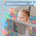 thumbnail image 4 of Corral de Juegos para Bebe, 182x122x64cm, Corralito para Bebe con 10 Pelotas Oce&aacute;nicas, Aro de Baloncesto, 3 Anillos de Tracci&oacute;n, Corralito Bebe para Juegos y Actividades, F&, 4 of 9