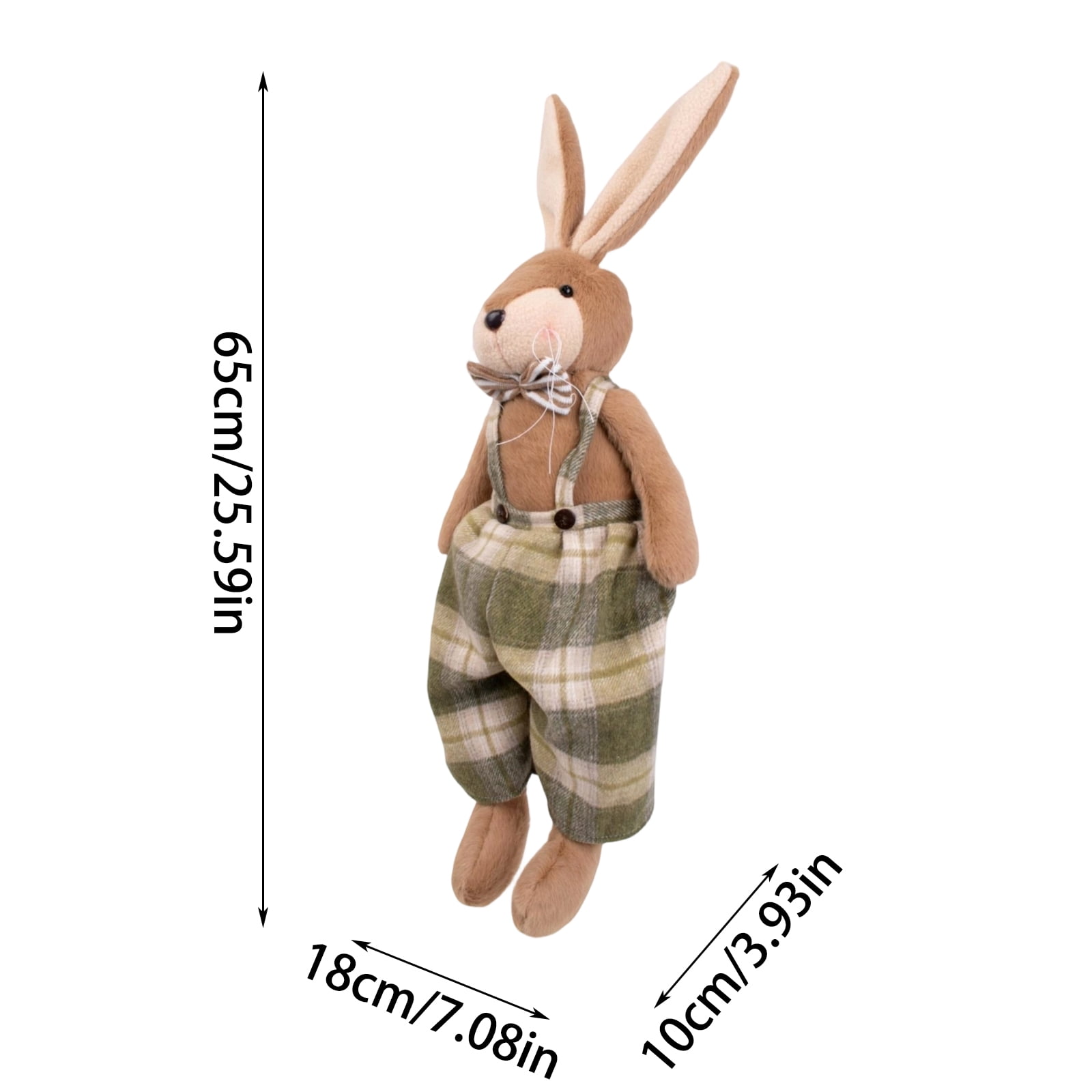 25.6Inch Easter Bunny Plush Toy, Large Stuffed Rabbit Throw Pillow, Cute Bunny Plush Figurine for Home Decor, Easter Basket Stuffers, Birthday Valentine's Day Holiday Gift