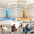 thumbnail image 5 of Sofucor Smart Ceiling Fan 52 In Modern Indoor Outdoor - LED Light, Remote, 6-Speed, DC Motor, 5 of 13