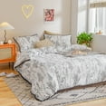 thumbnail image 4 of Move Over White Black Floral Bedding Sets King Ball Fringe Pattern Microfiber Sketch Teens Duvet Cover Set No Filling, 4 of 9