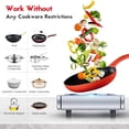 thumbnail image 3 of Estufas eléctricas duales Hot Plate Techwood de 1800 W, color plateado, 3 of 8