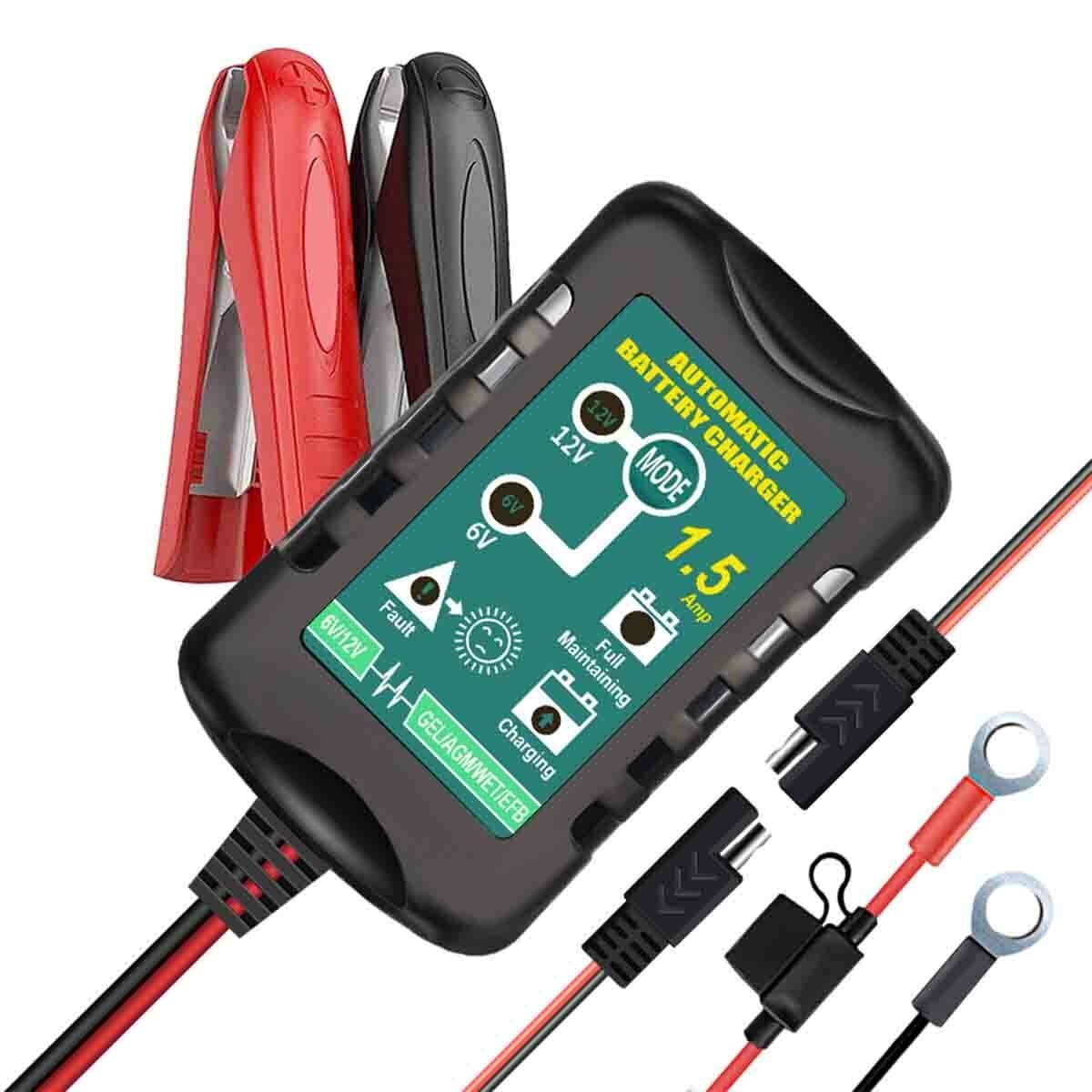 For Harley Motorcycle Battery Charger 6V 12V Maintainer 1.5A Model EPA10200612