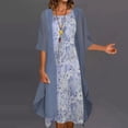 thumbnail image 2 of Moxiu Daily Deals,Mother of the Bride Dresses,Womens Two-Piece Set Floral Print Midi Dress with Cardigan Chiffon Formal Party Sleeveless Plus Size Wedding Guest Dresses for Women 2023 Resort Wear, 2 of 6