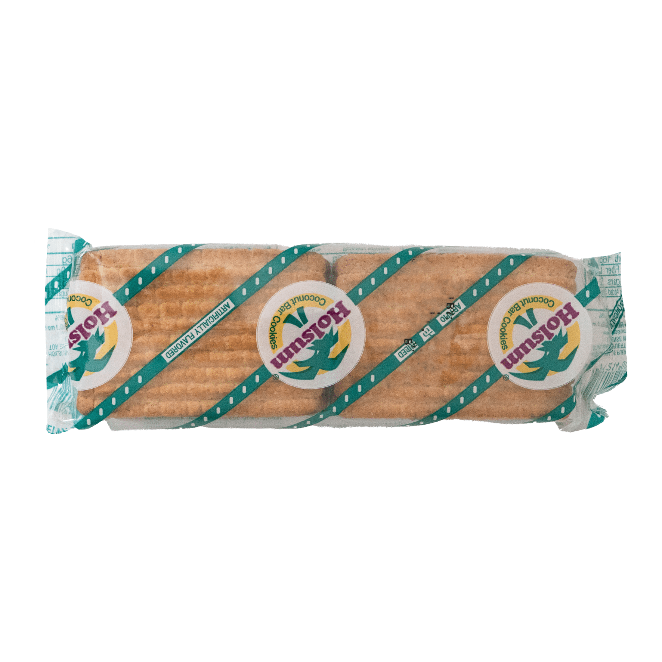 Holsum Baked Coconut Flavor Crunchy Cookie, 2.4 oz, 6 Count, Single Snack