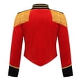 thumbnail image 4 of Niños Niñas circo Ringmaster banda de marcha con flecos chaqueta militar Tops disfraz de Cosplay baterista Guardia de Honor esmoquin abrigo con borlas, 4 of 5