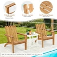 thumbnail image 3 of Patiojoy 2PCS Wooden Adirondack Chair W/Ergonomic Design Outdoor Lounge Armchair Acacia Wood chair for Yard&Patio Natural Color, 3 of 8