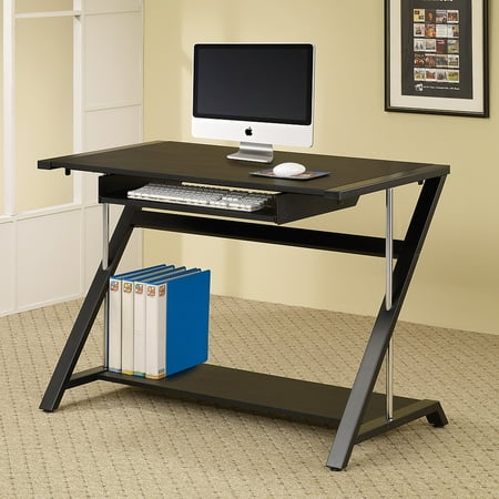 Coaster Chrome Tube Computer Desk