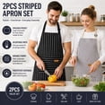 thumbnail image 5 of Kitchen Cooking Aprons for Women and Men Adjustable Chef Apron with Pockets 2 PCs, 5 of 7