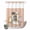 Coral Pink, variant on No Hook Shower Curtain, Beige Cute Cat Shower Curtains for Bathroom with See Through Top Window, Cartoon Funny Heater Cats Waterproof & Washable Bath Curtain Long 72"x78"