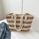 thumbnail image 1 of Zhuge Bolso de hombro tejido para mujer, bolso de mano tejido, bolso de mano tejido elegante para playa de verano, bolsos de hombro de 10,82 x 4,13 x 10,82 pulgadas (caqui), 1 of 5