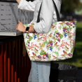 thumbnail image 4 of Wukai Wild Exotic Birds And Flowers Print Zipper Bag,large Beach Tote Bag,Waterproof Sandproof Bag,Grocery and Picnic Tote Travel Bag, 4 of 5