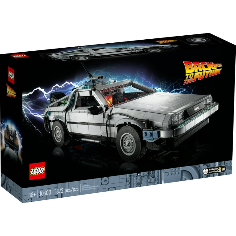 LEGO Icons Back to the Future Time Machine 10300, Model Car Building Kit,  Based on the DeLorean from the Classic Movie