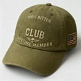 thumbnail image 2 of WKSCLPAI Old Funny c_kers Club-Vintage Baseball Cap 100% B-itter Lifetime Member Commemorative Cap, Adjustable Distressed Funny Hat, Gift for Retired Friends, 2 of 6