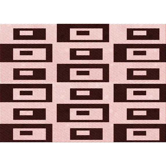 Ahgly Company Indoor Rectangle Patterned Deep Rose Pink Area Rugs, 2' x 4'