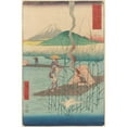 thumbnail image 2 of Andō Hiroshige 17x24 Black Ornate Framed Double Matted Museum Art Print Titled: Shoshiyu, Raft Among Reeds (19th Century), 2 of 5