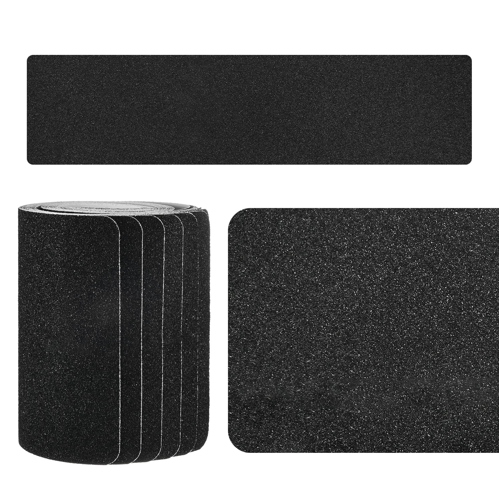 Uxcell 12-Pack Anti Slip Traction Tape 24 Inch X 6 Inch Best Grip Tape Grit Outdoor Non-Skid Tape for Stairs Step Black