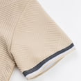 thumbnail image 6 of Mens Summer Color Block Polo Shirt Contrast Collar T Shirt Summer Short Sleeve Top Khaki M, 6 of 10