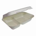 thumbnail image 3 of Galligreen Compostable Hinged-Lid Container with 2 Compartments, 9 x 6 in, 3 of 4