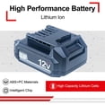 thumbnail image 3 of FSKE Replacement for Skil 12V Battery 3.0Ah Fit for Skil 12V Cordless Power Tools 2 Packs, 3 of 7