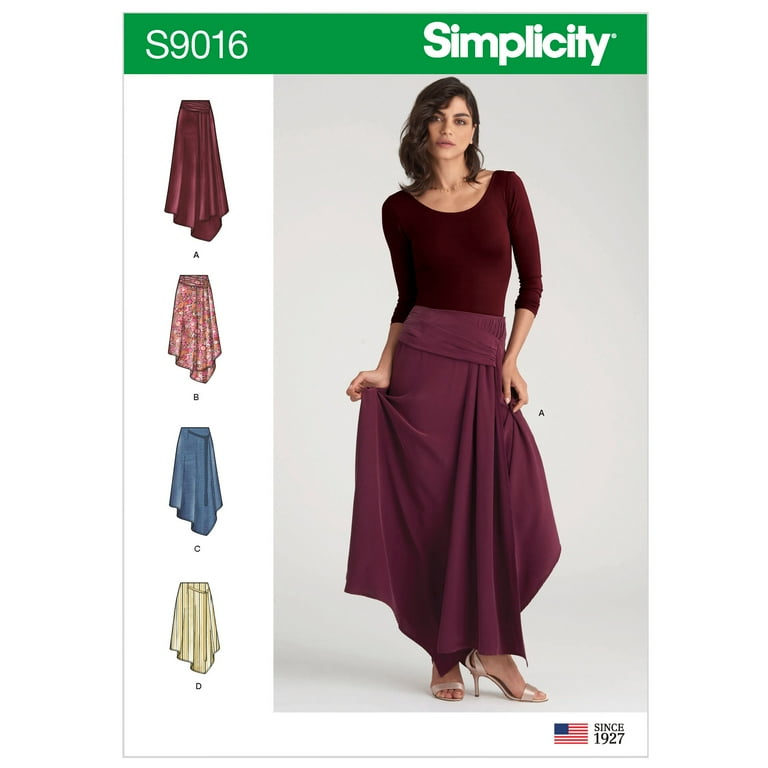 【typeservice】24fw Asymmetry Embroidery Skirt Simplicity Pattern: Simplicity Sewing Pattern S9016 Misses